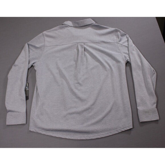FABLETICS Men's Shirt The Dash Long Sleeve Button Up Gray Textured XXL MSRP $89 - Picture 3 of 11
